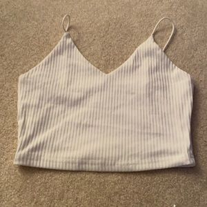 white crop top